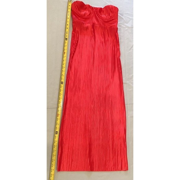 NEW Hello Molly Dress Size Large Red Strapless Long Chase The Blues Wedding - Picture 5 of 16